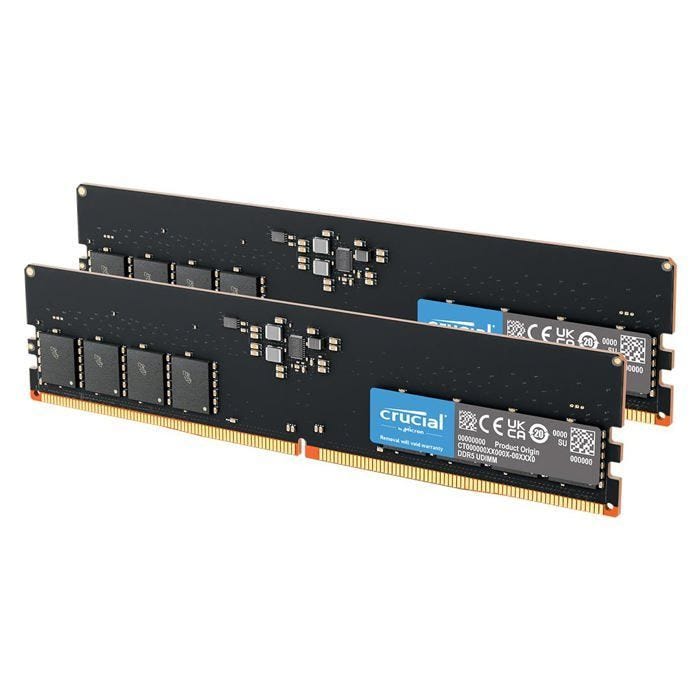 Mémoire RAM PC Crucial DDR5-5200 64G (2x32G) - noir - TU