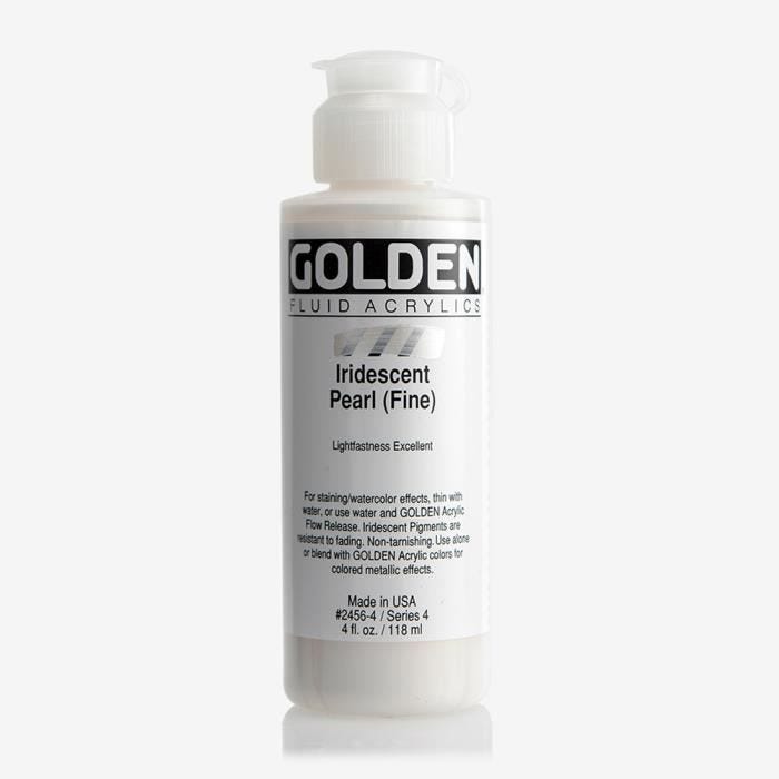 Golden : High Flow : Acrylic Paint : 119ml : Iridescent Pearl (Fine) : S4
