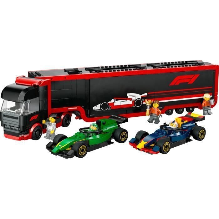 LEGO City 60445 Camion de F1 avec voitures de F1 RB20 et AMR24 - Jeu pour garçon dès 8 ans