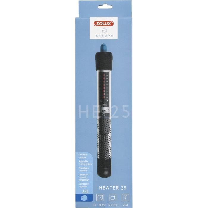 Chauffage d'aquarium - ZOLUX - Heater 25 - 25 W - Longueur 23 cm - Pour 20 à 50 litres