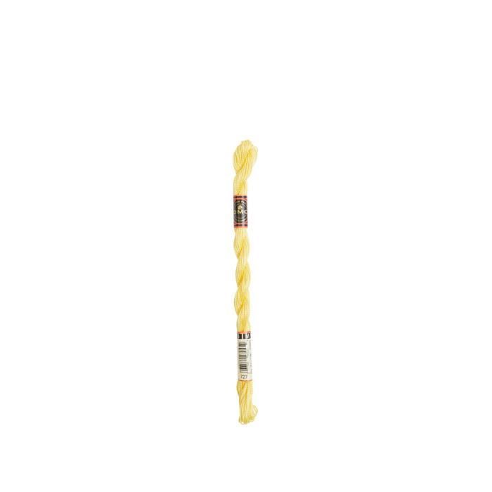 Fil DMC Coton Perlé Médium N5 Col. 727 Jaune