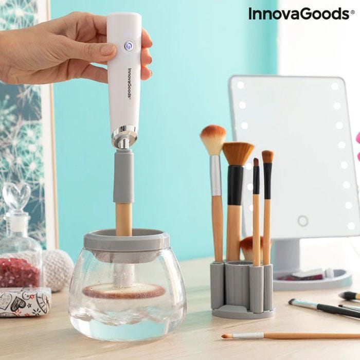 InnovaGoods Nettoyeur Séchoir Automatique - Pinceaux de Maquillage POT NETTOYANT PINCEAUX