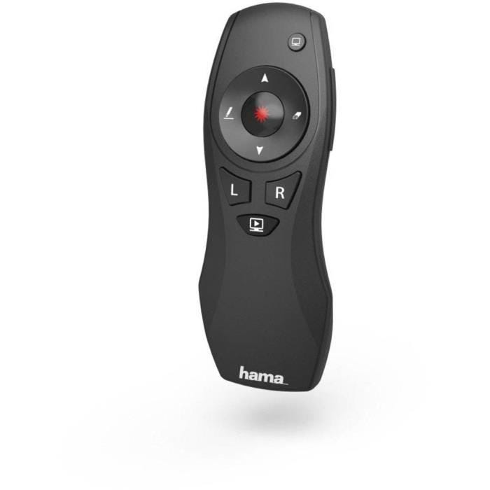 Télécommande de présentation sans fil - HAMA - X-Pointer 6in1 - Noir - Radio - Pour Ordinateur personnel