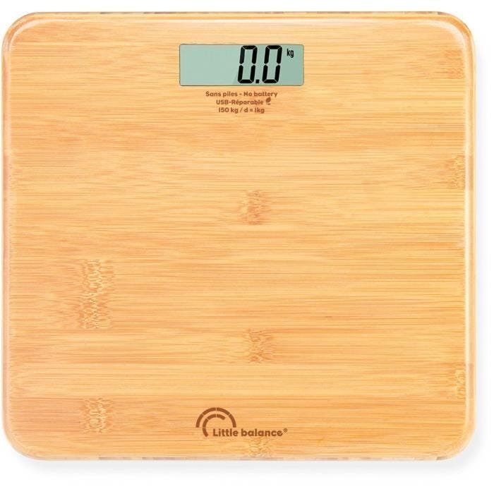 Pèse-personne - LITTLE BALANCE - 8745 - USB-réparable - 150 kg / 100 g - My bamboo