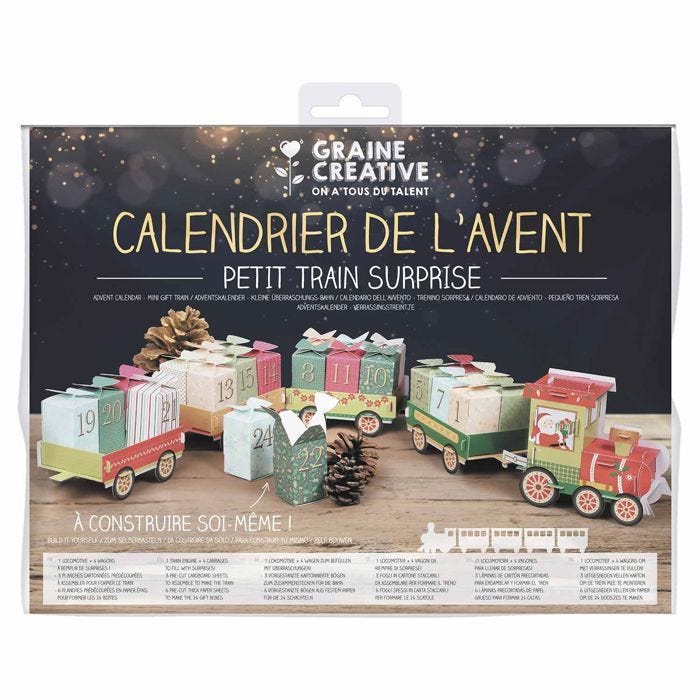 Calendrier de l'avent petit train à construire