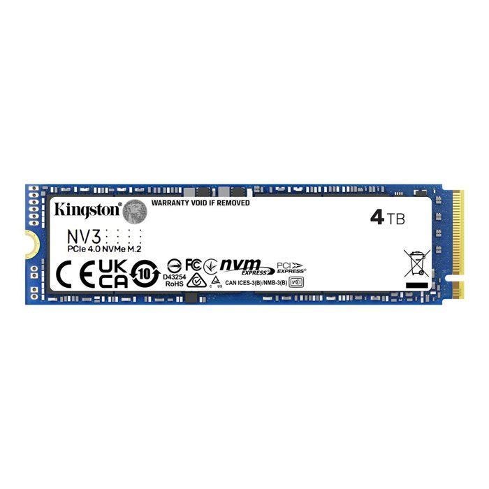 Disque dur - KINGSTON - 4To NV3 M.2 NVMe - Débit de transfert interne 3500 Mo/s - Format M.2 - Interface NVMe