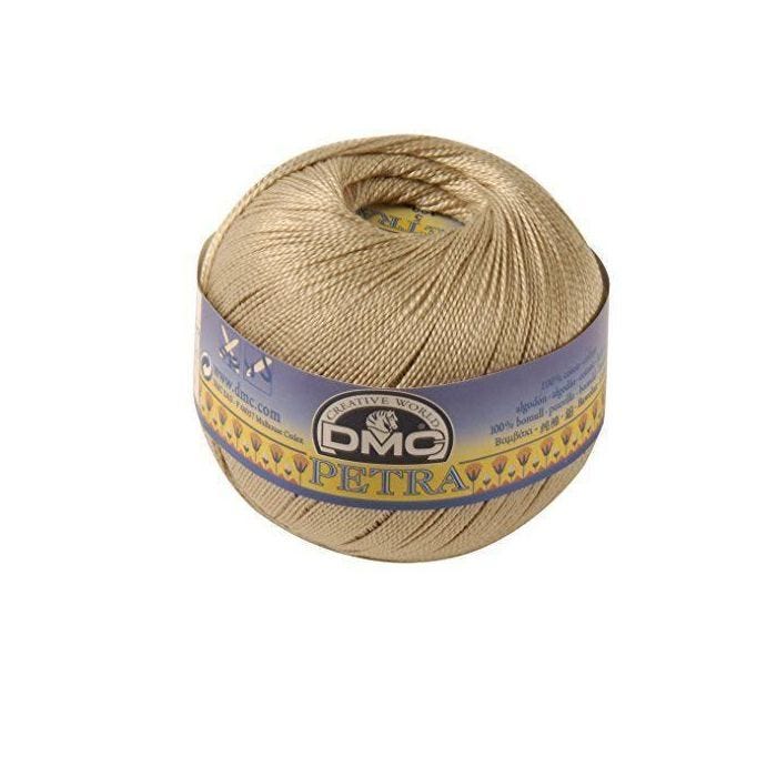Fil DMC Petra, 100% coton, marron, Taille 5