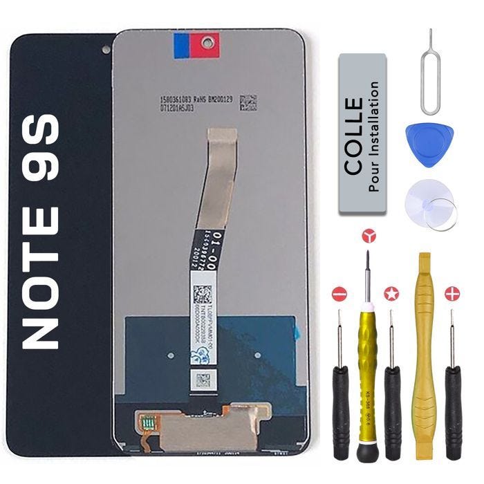 Ecran Remplacement pour Xiaomi Redmi Note 9S + Tactile + Outils + Colle