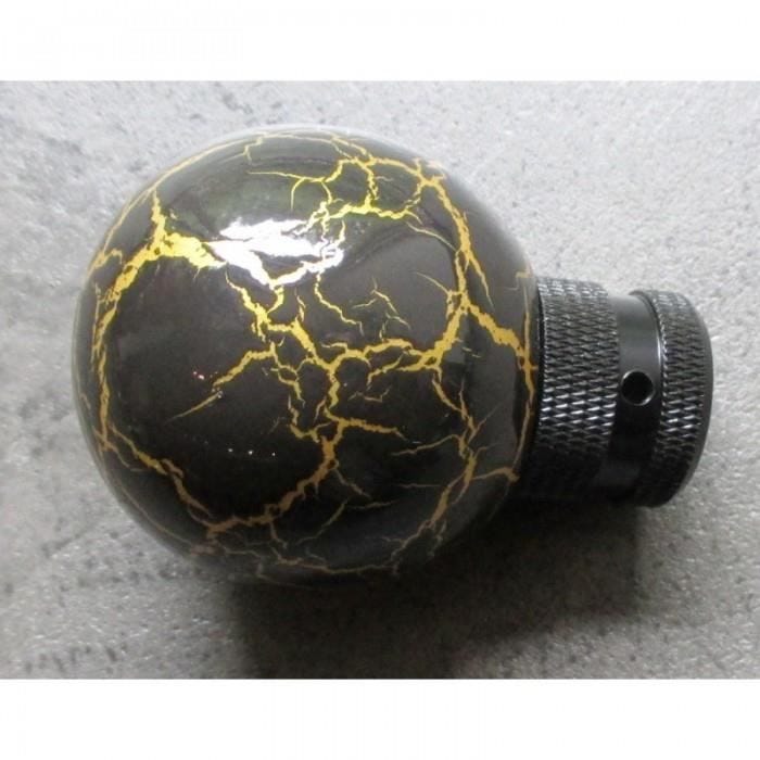 levier de vitesse boule marbre noir et or pommeau auto