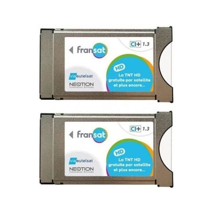 Pack de 2X MODULES PCMCIA FRANSAT CI+ Derniere Version 1.3 Carte PC6 Recepteur TV