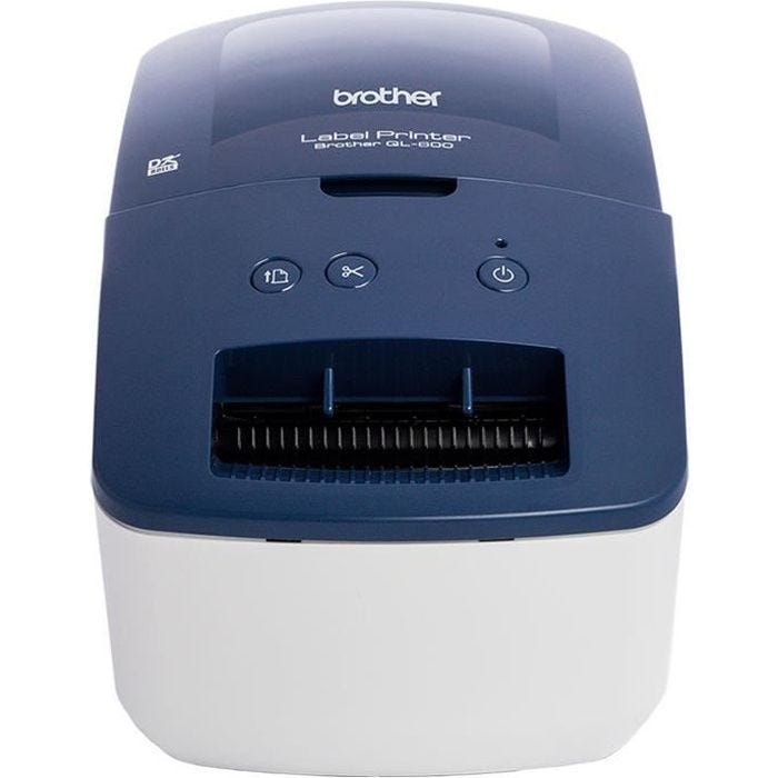 BROTHER QL-600 Imprimante d'étiquettes professionnelle bleue - Idéale petite entreprise et travail à domicile