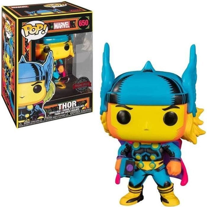 Figurine Funko! Pop Marvel [Exclusive] : Thor Blacklight [650]