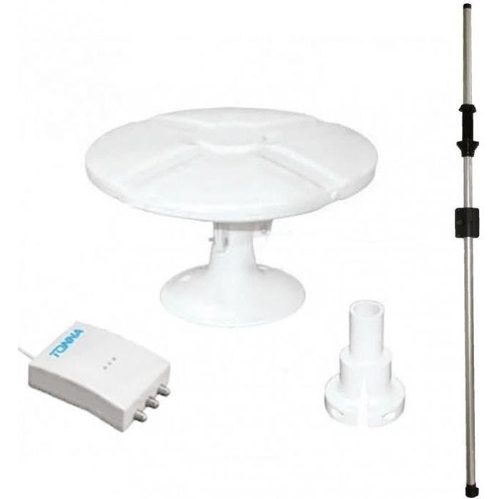 Antenne TNT Omnidirectionnelle - TONNA - 40dB - Amplificateur double sortie - Compact - VHF/UHF