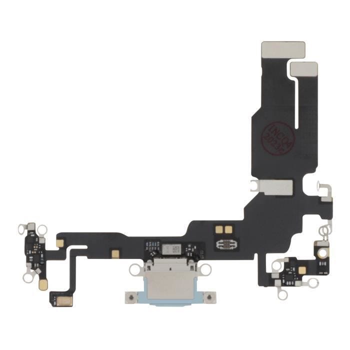 Connecteur de Charge pour Apple iPhone 15 - AVIZAR - Port USB C + Microphone Bleu Pâle