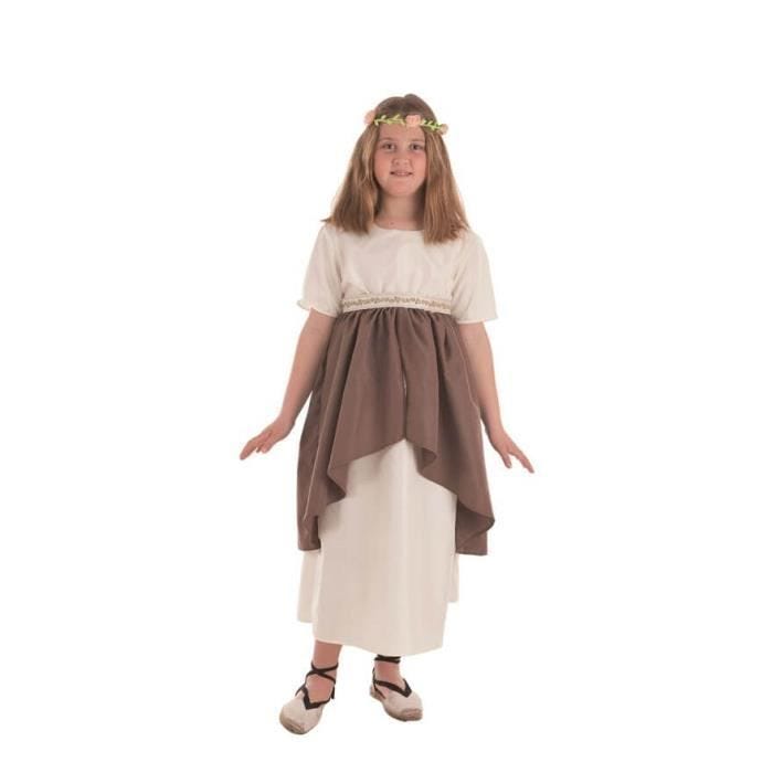 Déguisement artisan médiévale DisfraZZes - Fille - Robe et ceinture - Marron et Multicolore