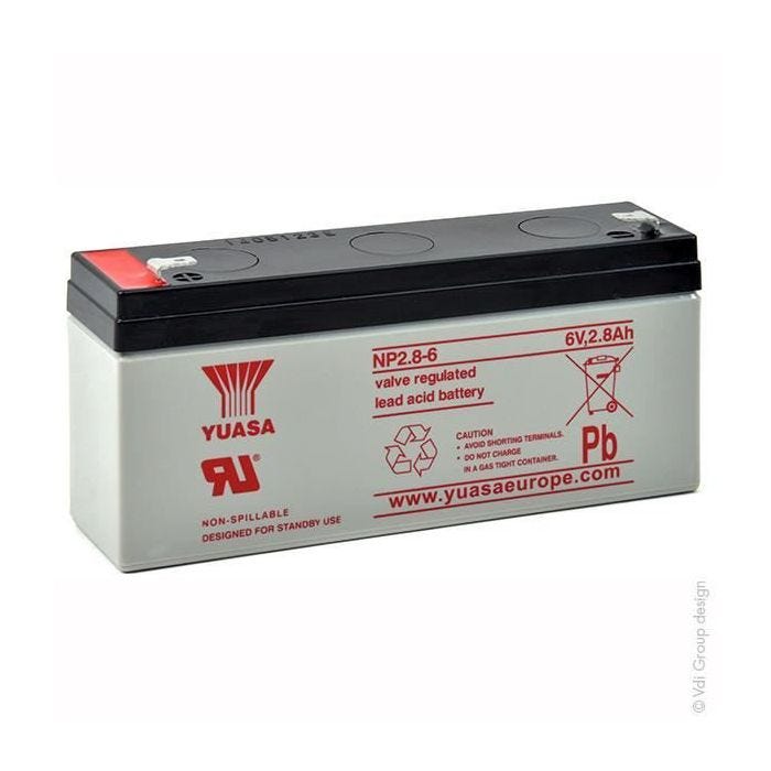 Batterie plomb AGM NP2.8-6 6V 2.8Ah YUASA - Batterie(s)