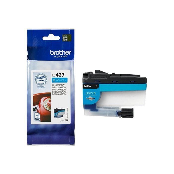 Cartouche d'encre - BROTHER - LC427C - Cyan - 1500 pages - Compatible MFC-J6955DW, HL-J6010DW