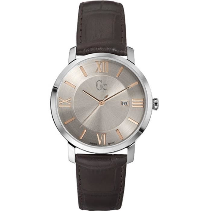 Montre homme - GC - SLIM CLASS X60016G1S - Cuir imitation crocodile - Quartz - Analogique