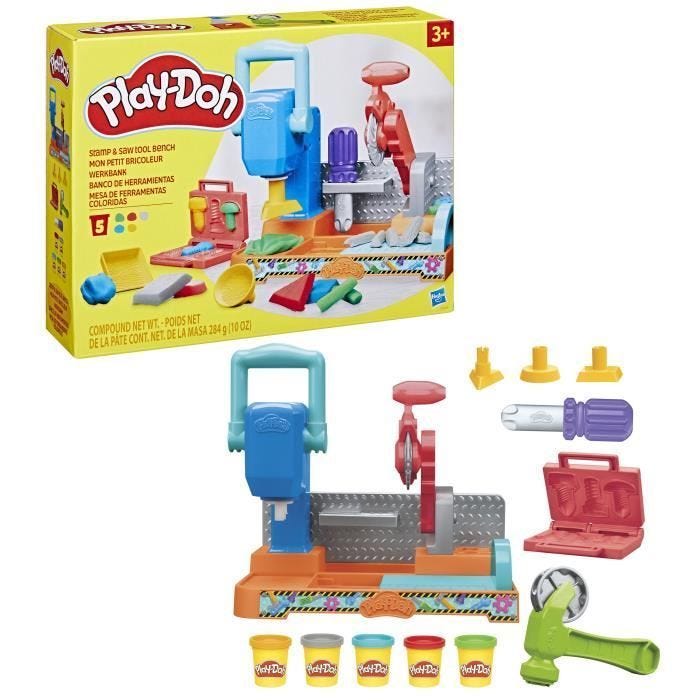 Play-Doh Mon petit bricoleur, coffret avec pâte à modeler