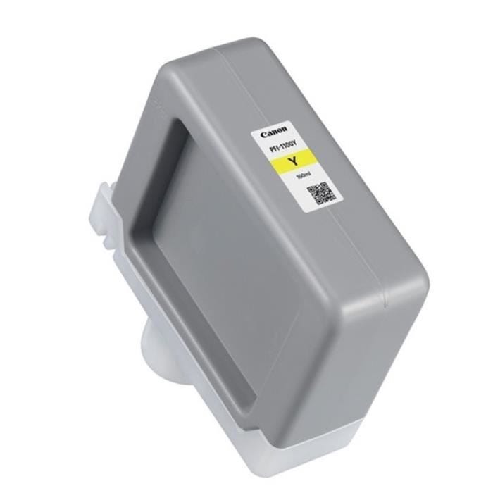 Réservoir d'encre original PFI-1100 Y - CANON - Jaune - 160 ml - pour imagePROGRAF PRO