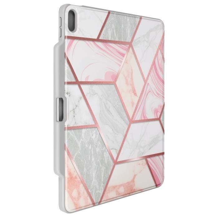 Étui pour iPad Air 13 2024 - Supcase - Protection intégrale avec Rabat - Blanc / Rose