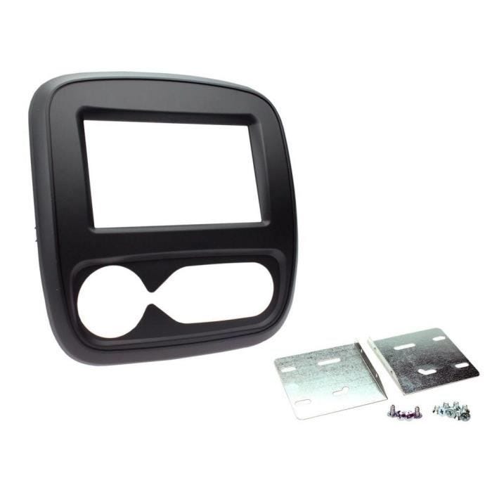 Kit Facade Autoradio - ADNAUTO - FA2315 - Compatible Renault Trafic 3 - Noir mat - Clim automatique