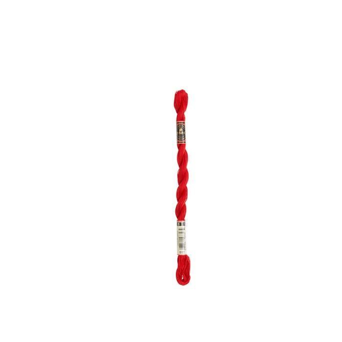 Fil - DMC - Coton Perlé Small N8 - Couleur 817 - 100% Coton - 25 mètres