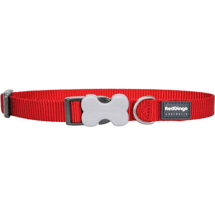 Collier pour chien - Red Dingo - M - Rouge - Tissu - Confortable et durable
