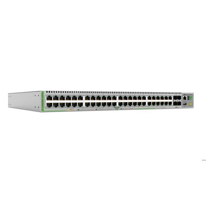 Switch stackable ALLIED TELESIS L3 - 40 ports 10/100/1000-T PoE+ - 8 ports 100M/1G/2.5G/5G-T PoE+ - 4 ports SFP+