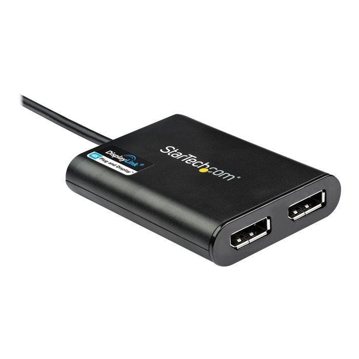 Adaptateur USB vers double DisplayPort - StarTech.com - USB 3.0 - 4K 60 Hz - 2 ports DP - Noir