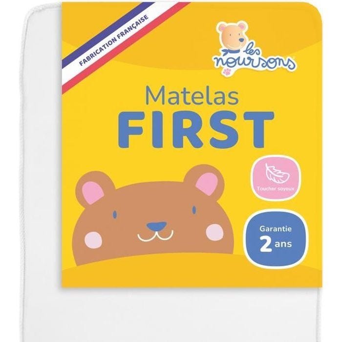 Matelas Bébé / Enfant - 70x140 cm - Réversible - OekoTex® - Garantie 2 ans - Fabrication française