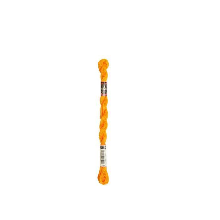 Fil DMC Coton Perlé Médium N5 Col. 741 - DMC Orange