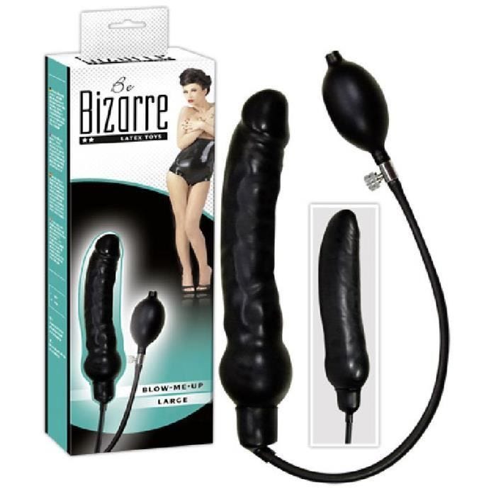 Gode gonflable - LRDP - Blow Me Up - 25 cm - Noir - Flexible - Latex