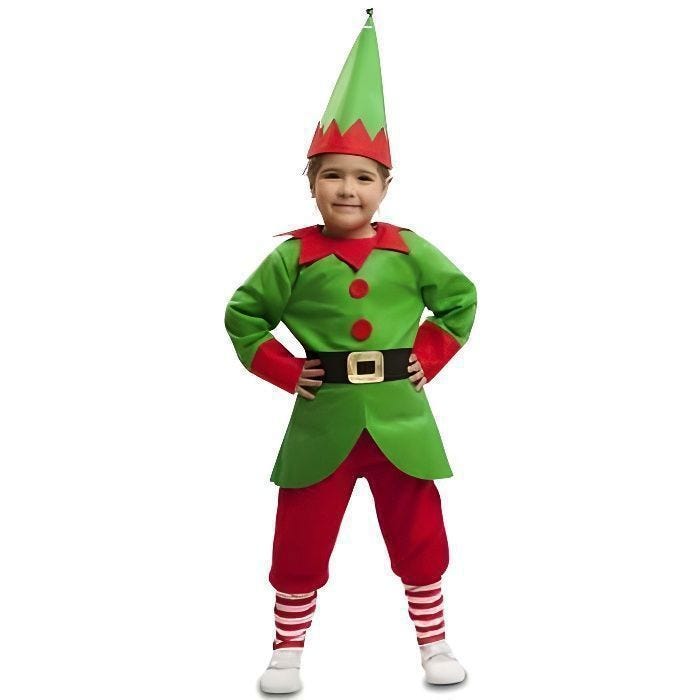 Déguisement Elfe Forêt Garçon - No Name - Magicien - Polyester - Blanc - Vert