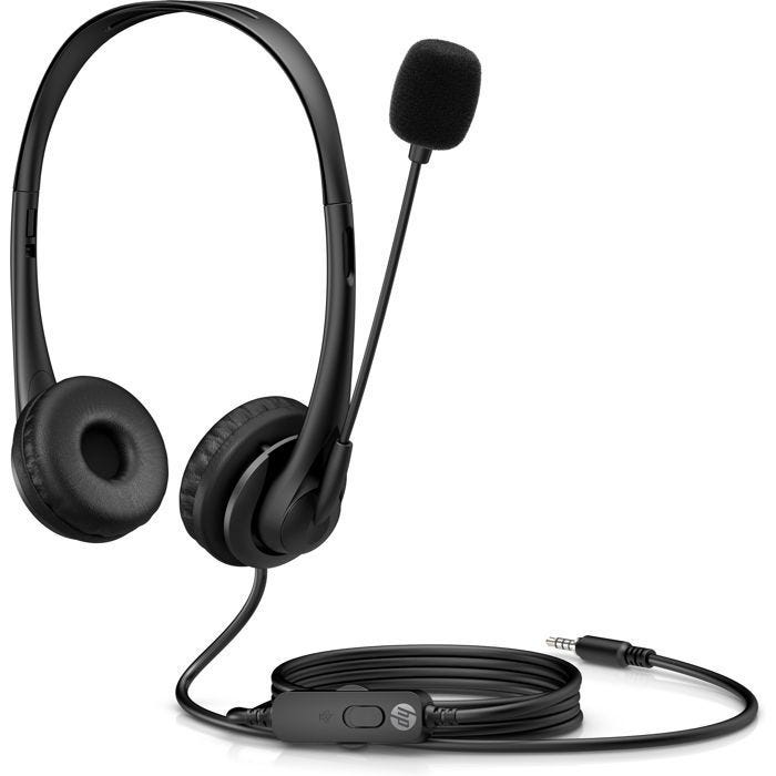 Casque Stereo - HP - Headset 400 - Filaire - Cuir Végétal - 3,5 mm