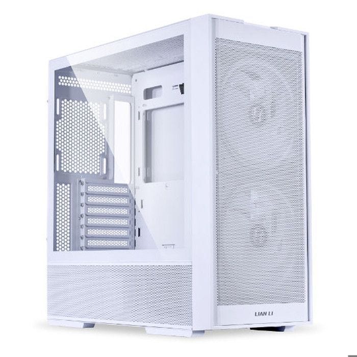 Boitier Moyen Tour ATX - LIAN LI - Lancool 206 - Panneau vitré - Couleur blanche - Design élégant