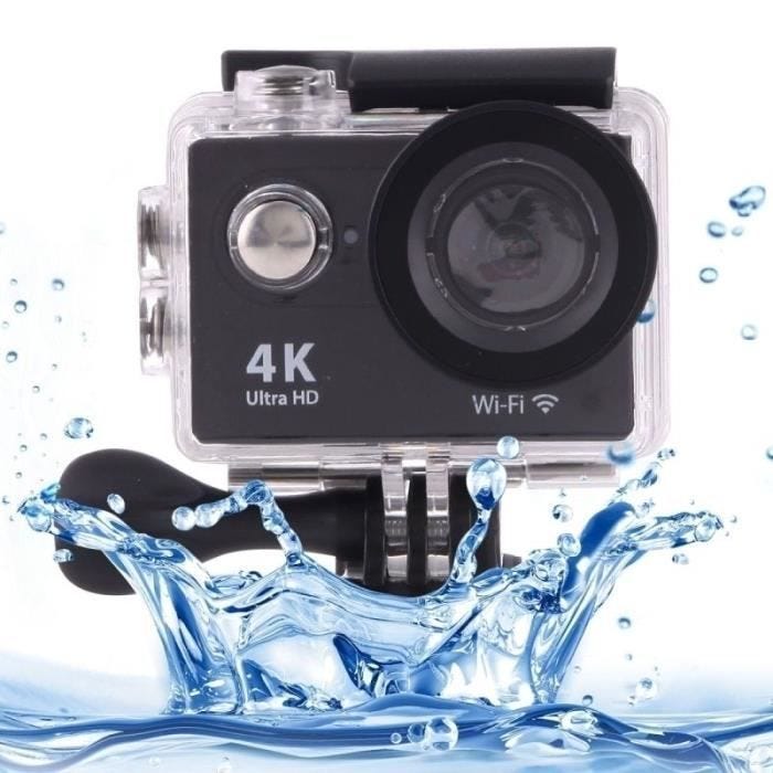 Caméra Sport 4 K Ultra HD 12 Mp LCD 2 Pouces Wifi 170 Degrés Étanche Noir +SD 32Go YONIS
