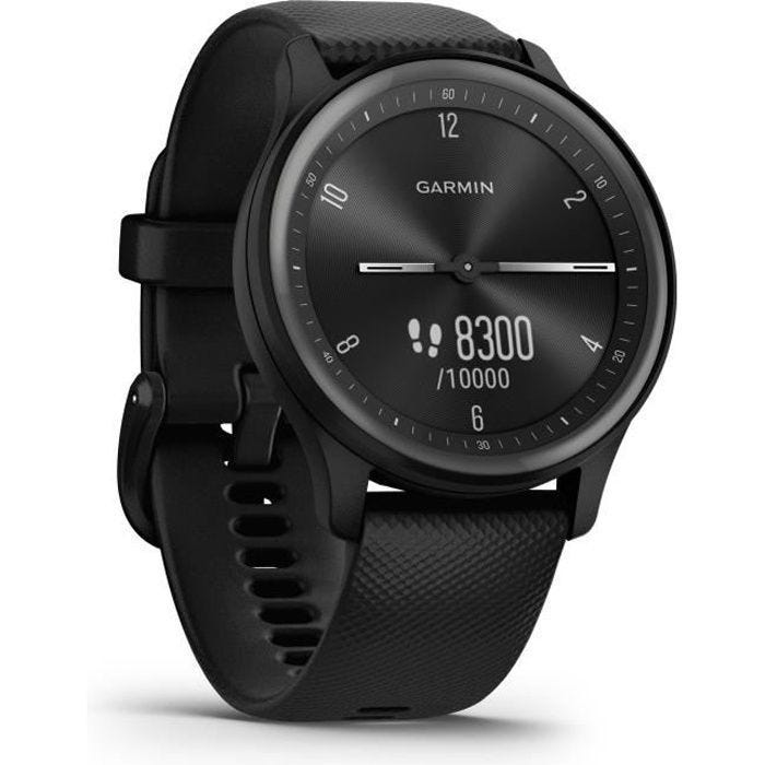 GARMIN Vivomove Sport - Montre de sport connectée à aiguilles et écran tactile - Noir Slate