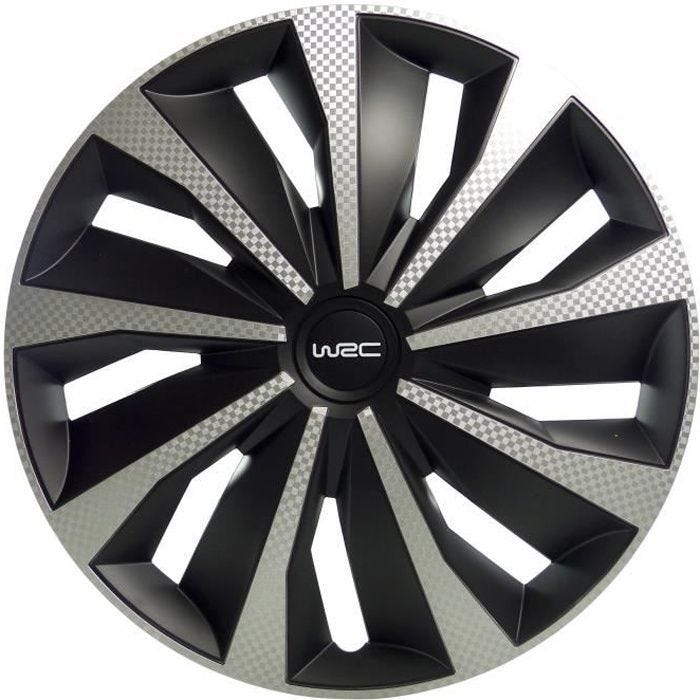 WRC Boîte 4 enjoliveurs 16" Carbon style