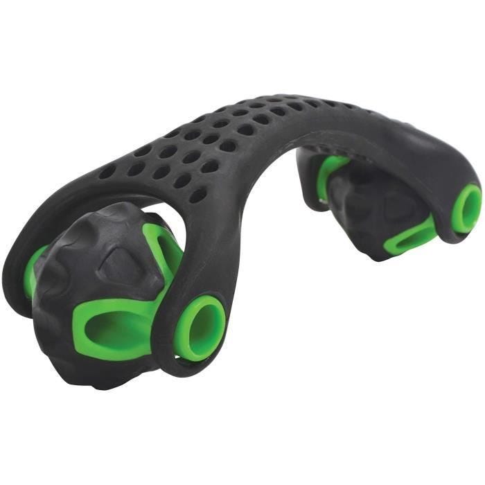 Rouleau de massage / fitness - SCHILDKROT - Ergonomique - Diamètre 55 mm - 19 cm - Noir et Vert