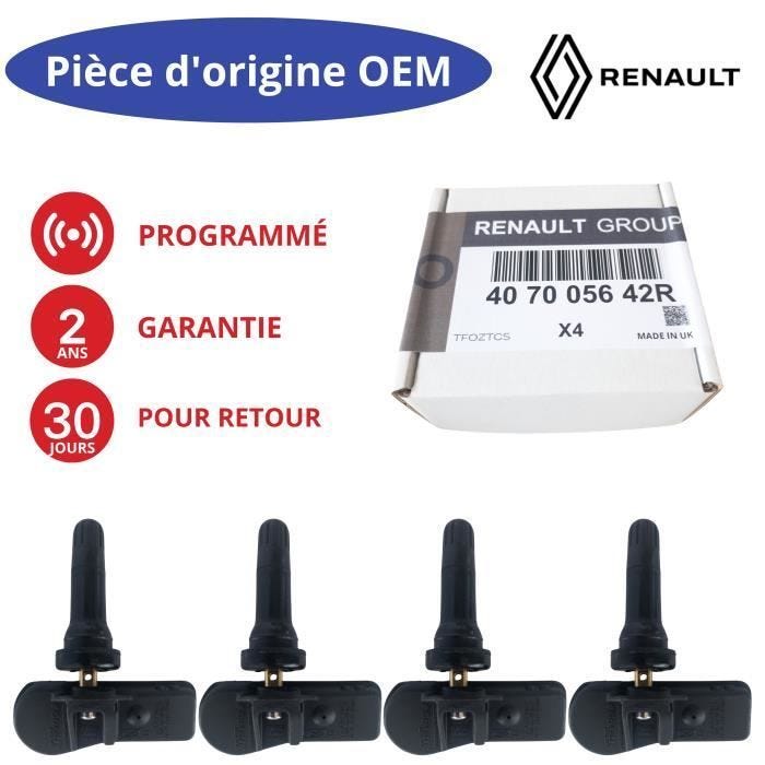 Capteur de pression des pneus - SCHRADER - RENAULT - Préprogrammé - 4x - Compatible avec plusieurs modèles