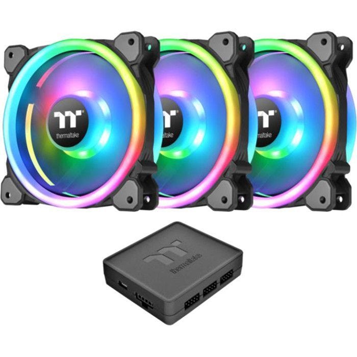 Ventilateur PC - THERMALTAKE - Riing Trio 12 RGB - 12 cm - Pack de 3 - 16,8 millions de couleurs