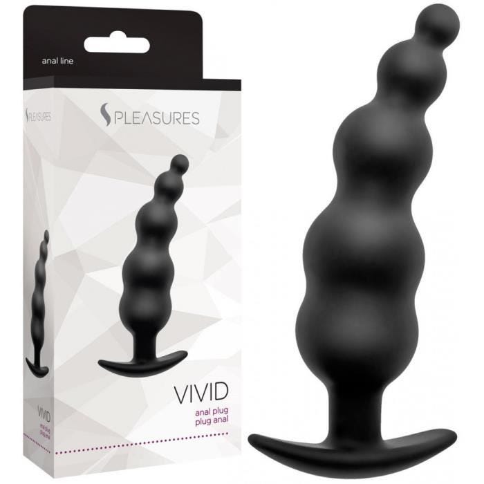 Plug Anal - S-Pleasures - Vivid - Silicone - 10,5 cm - Noir