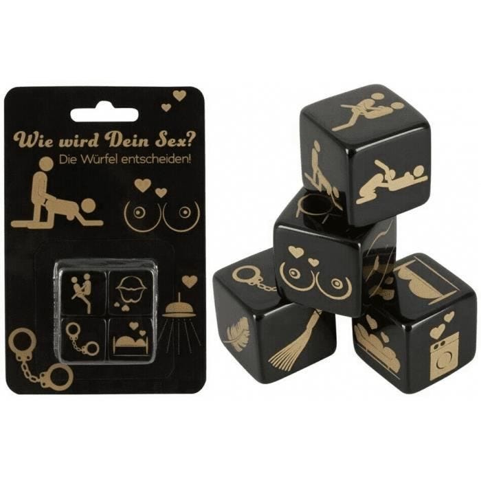 YOU 2 TOYS - 4 dés noir et or