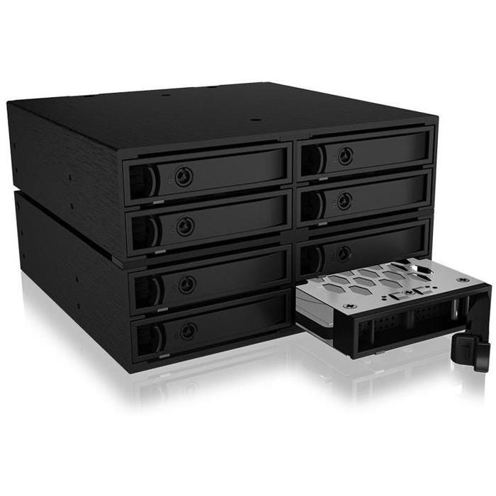 ICY BOX IB-2281SAS-12G - Rack mobile pour 8 HDD / SSD 2.5" SATA / SAS dans 2 baies 5.25" ( Catégorie : Accessoire pour boîtier )