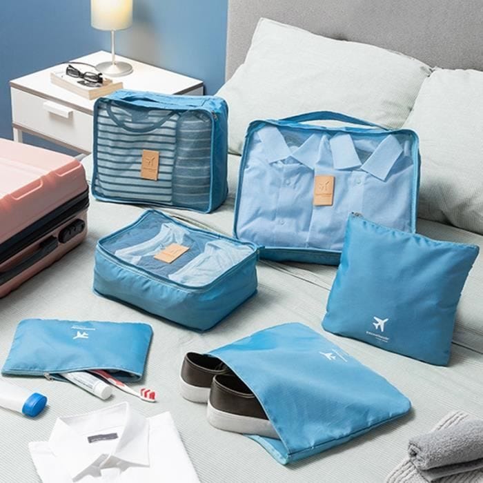 SHOP-STORY - LUGGAN : Ensemble de 6 Sacs de Rangement pour Bagages