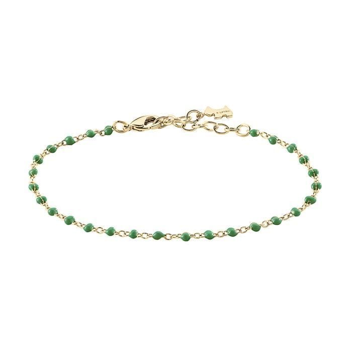 Bracelet - Agatha - Smarty - Doré - Émail vert - Ajustable 15-18 cm