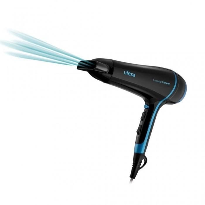 Ufesa SC8350 – Sèche-cheveux Professionnel de 2400W, avec 2 Vitesses et 3 Températures, Soufflage dAir Froid Puissant, avec