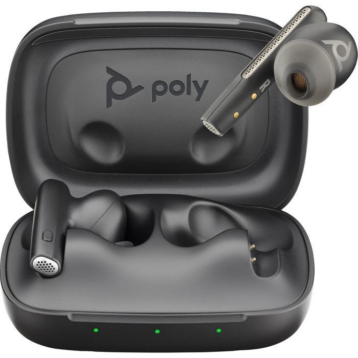 Casque sans fil - Poly - Voyager Free 60 UC - Bluetooth - 30 m - Noir