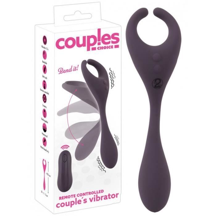 Vibromasseur Rechargeable pour Couples Télécommandé - mixte / adulte Violet